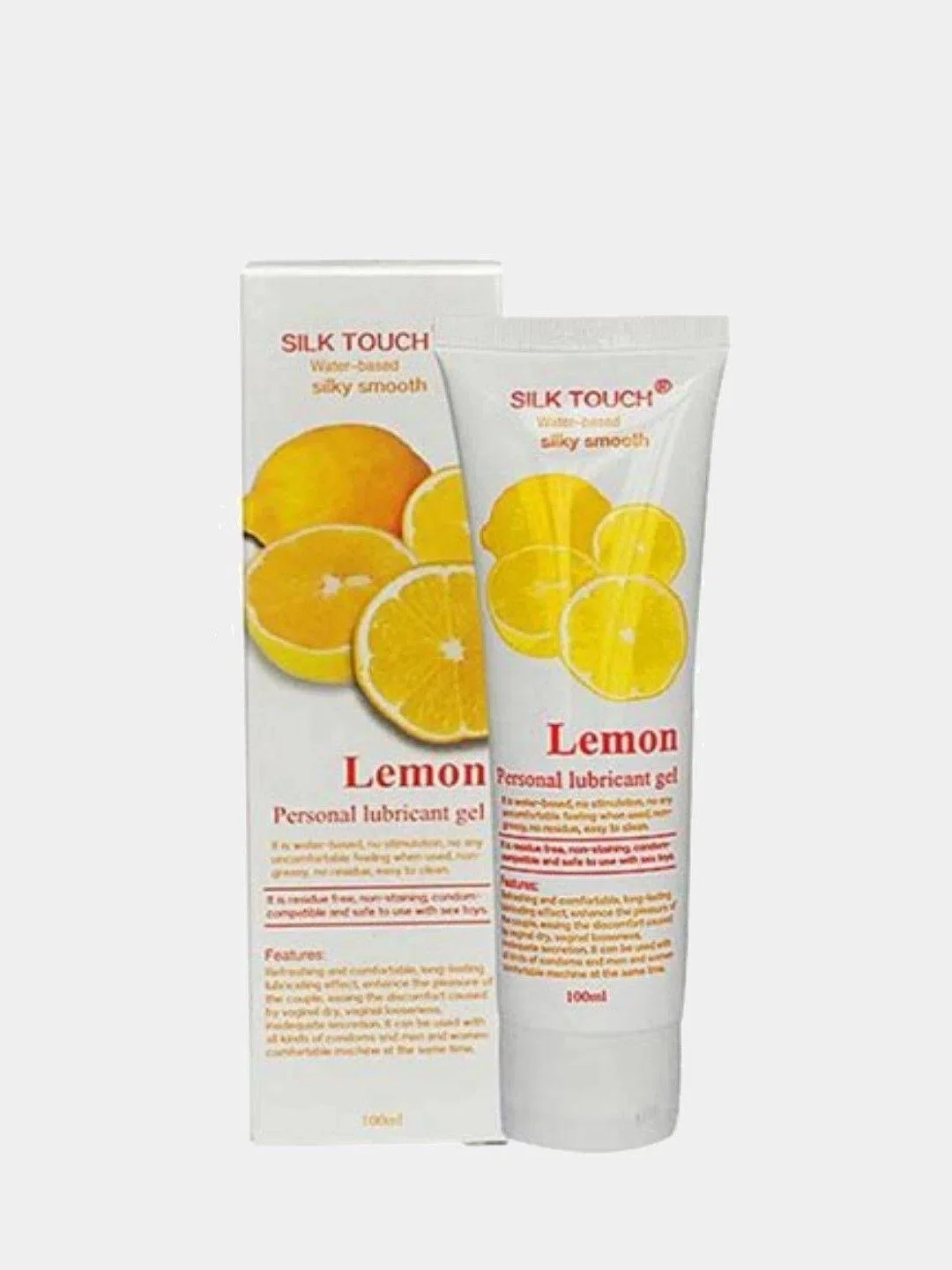 Желтый cмазка-лубрикант Silk touch на водной основе с ароматами фруктов и ягод