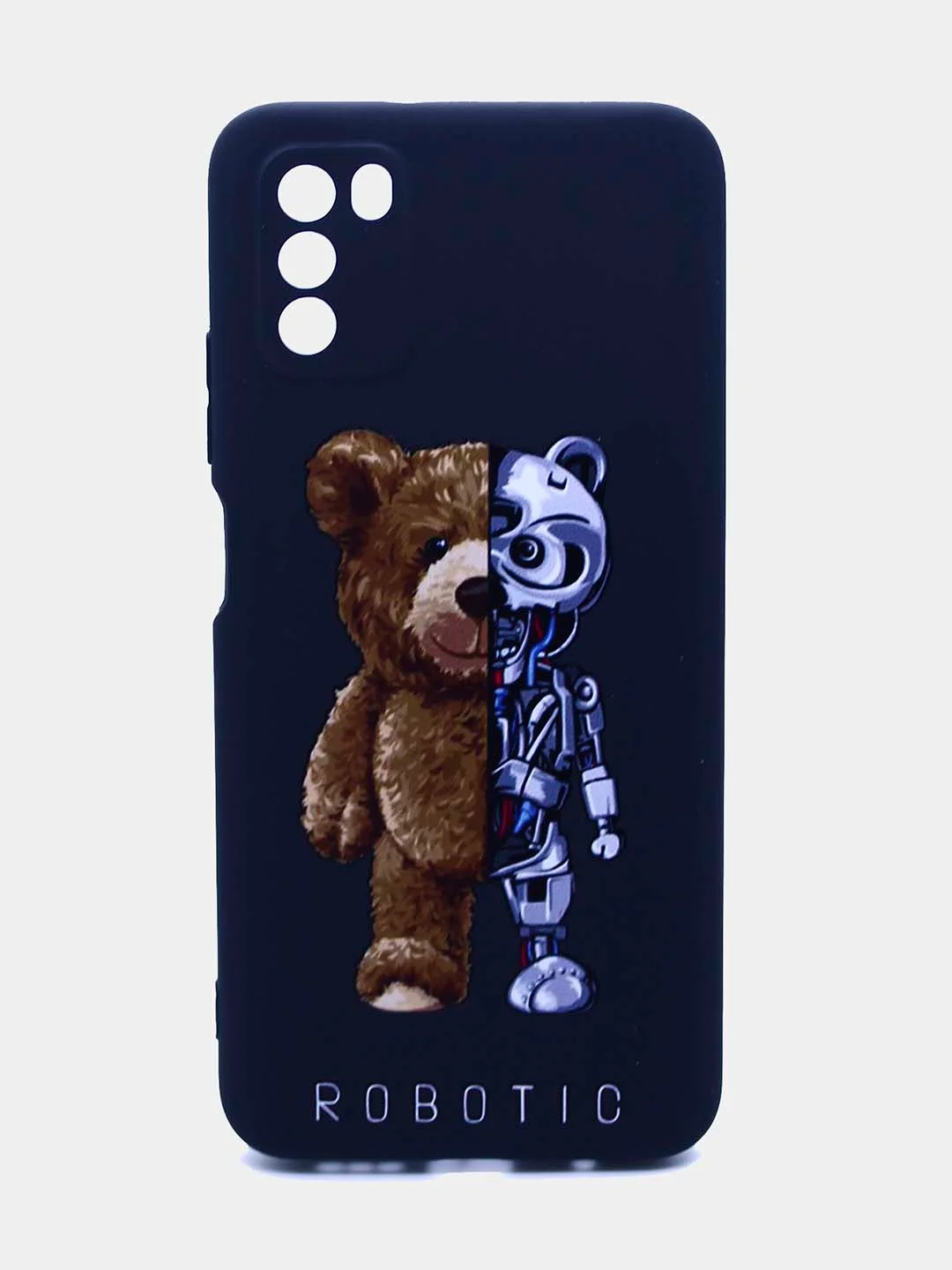 Оливковый чехол силиконовый с принтом Xiaomi Poco M3