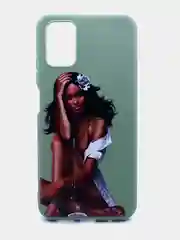 Багровый чехол силиконовый с принтом Xiaomi Poco M3