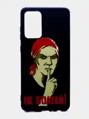 Серый чехол силиконовый с принтом Samsung Galaxy A72