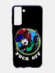 Угольный чехол для Samsung Galaxy S21, силиконовый, с принтом.