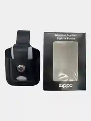 Чехол для зажигалки Zippo, петля, кожа Черный (LPTBK), чехол зиппо на петле