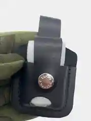 Чехол для зажигалки Zippo, петля, кожа Черный (LPTBK), чехол зиппо на петле