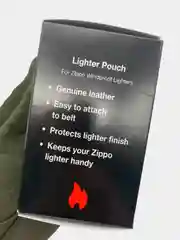 Чехол для зажигалки Zippo, петля, кожа Черный (LPTBK), чехол зиппо на петле