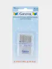 Иглы для швейных машин "Gamma" NT-10 №75-100 для трикотажа 10 шт в блистере ассорти