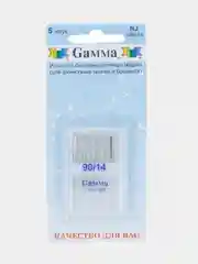Иглы для швейных машин "Gamma" NJ № 90 для джинсы 5 шт в блистере