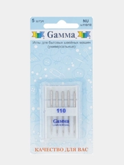 Иглы для швейных машин "Gamma" NU №110 универсальные 5 шт в блистере