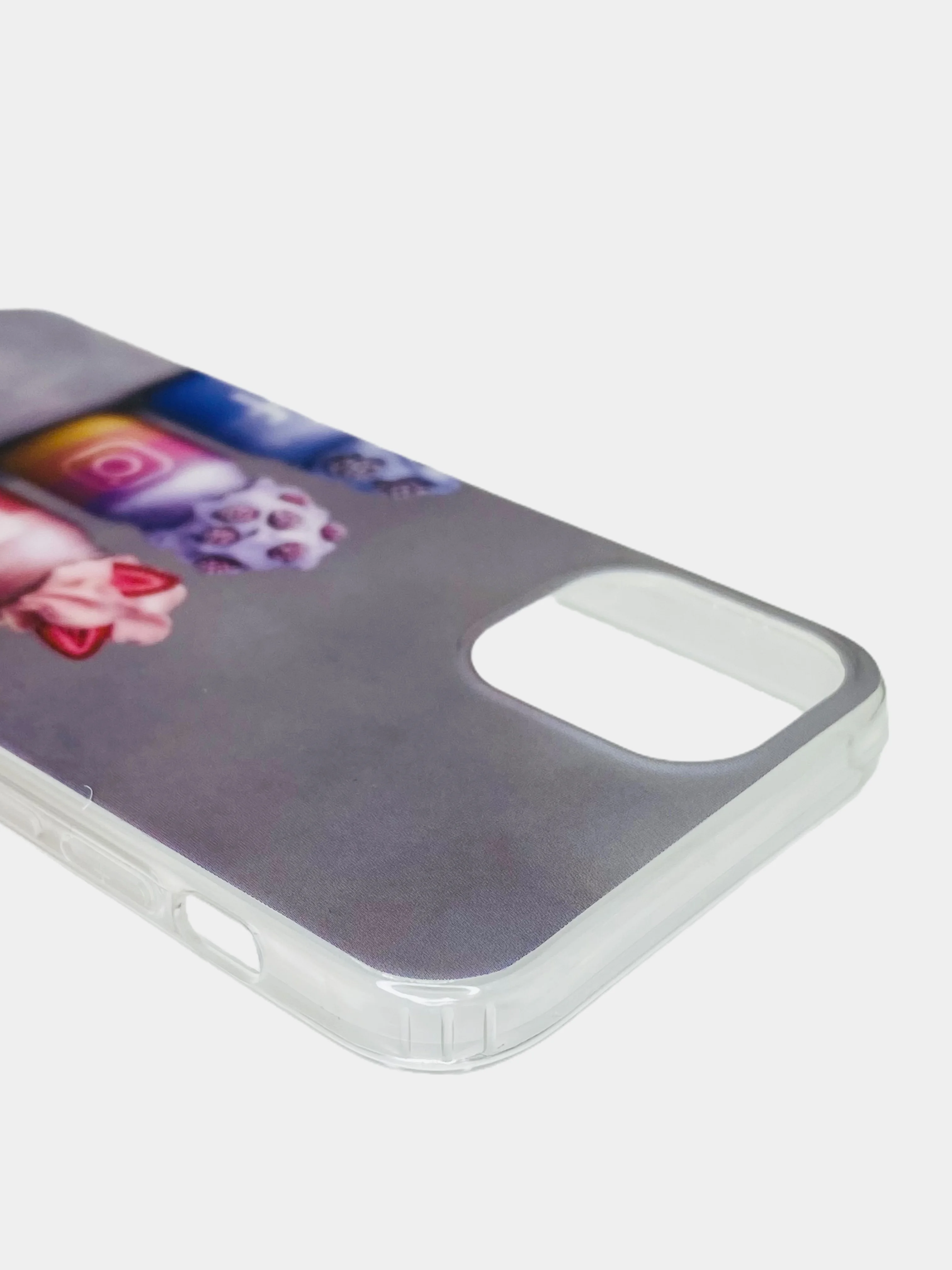 Белый чехол Apple iPhone 12 Mini (5.4) силиконовый с рисунком