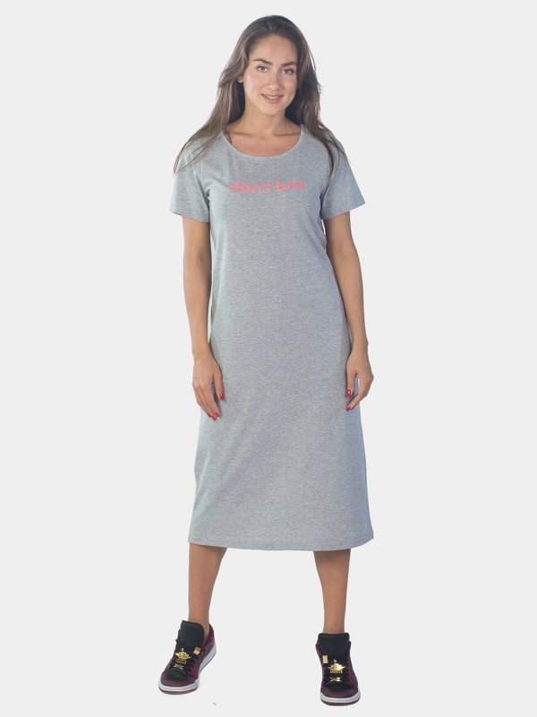 Платье женское dont fuss КП1422П4 серый меланж