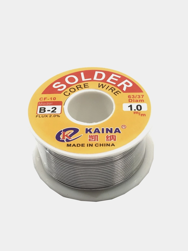 Припой KAINA B 1,0 мм, Sn63/Pb37 с флюсом CF-10, 80 г