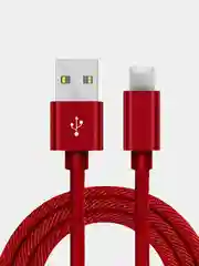 Красный кабель зарядный  Lightning на iPhone, айфон