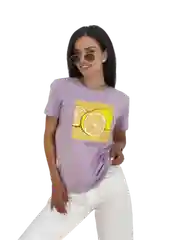 Лавандовый футболка Lemon