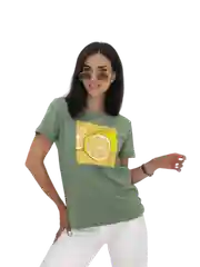 Зеленый футболка Lemon