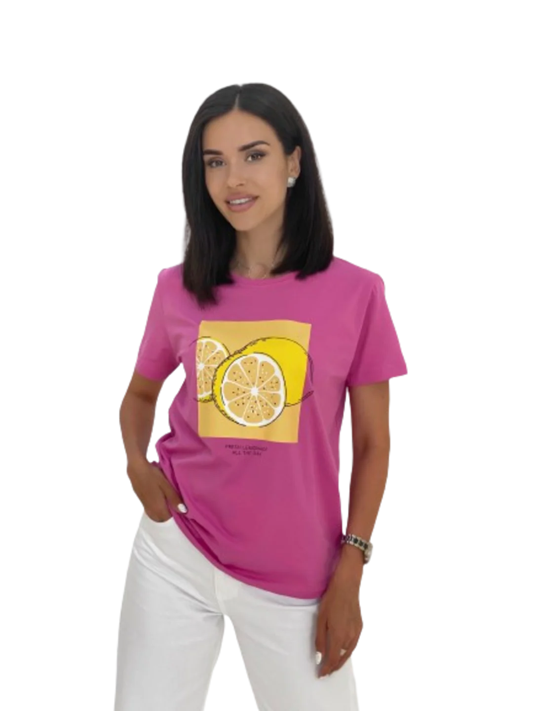Фуксия футболка Lemon