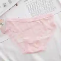 Розовый женские прозрачные трусы слипы