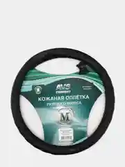Оплетка на руль AVS, размер M, плетеная, экокожа