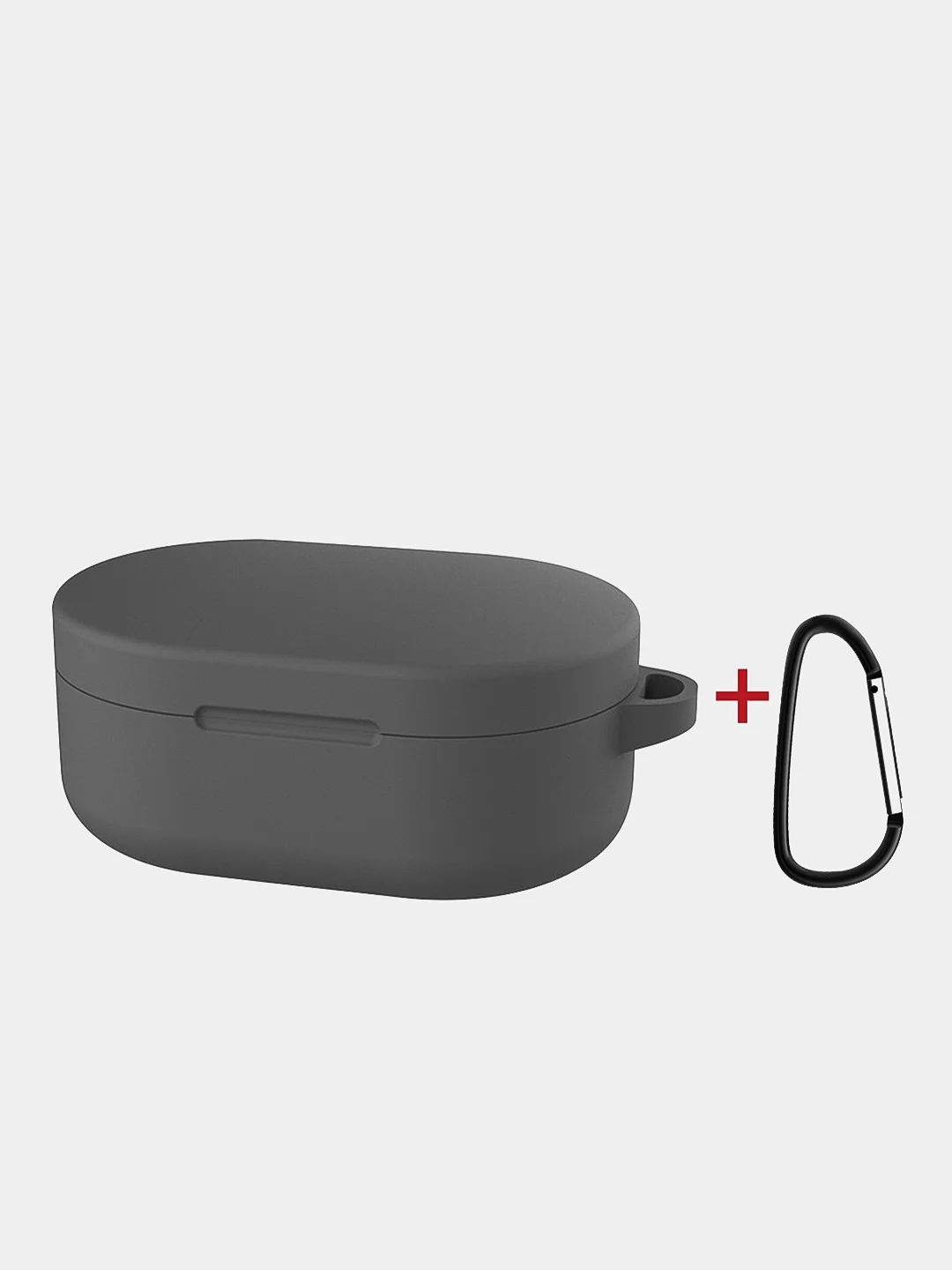 Угольный чехол для наушников Xiaomi Airdots силиконовый+карабин