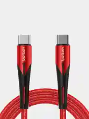 Красный кабель Quick charge 3.0 А, 60 W для зарядки и передачи данных USB C-type С Qualcomm 3.0