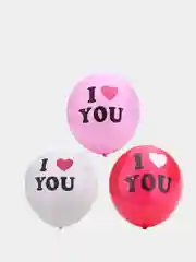 Розовый воздушные шары I Love You, 30,5 см