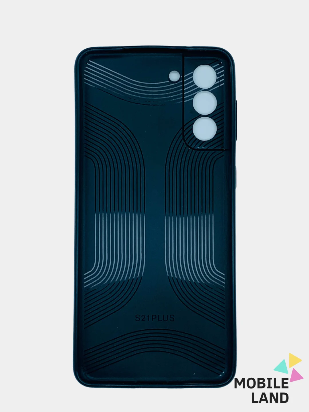 Зеленый чехол Samsung Galaxy S21+ силиконовый, имитация кожи
