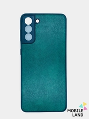 Чехол Samsung Galaxy S21+ силиконовый, имитация кожи