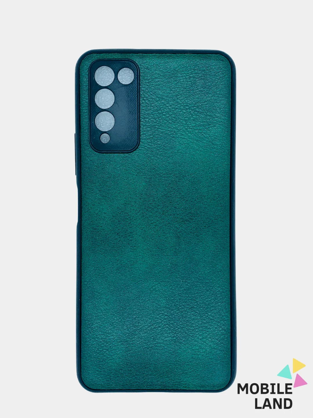 Зеленый чехол Honor 10X Lite силиконовый, имитация кожи