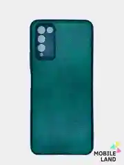Зеленый чехол Honor 10X Lite силиконовый, имитация кожи
