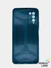 Зеленый чехол Honor 10X Lite силиконовый, имитация кожи