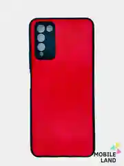 Красный чехол Honor 10X Lite силиконовый, имитация кожи