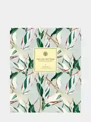 Лимонный тетрадь 48 листов, "Nature pattern", клетка, матовая ламинация