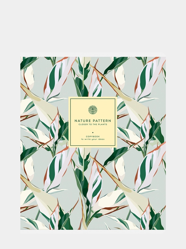 Тетрадь 48 листов, "Nature pattern", клетка, матовая ламинация
