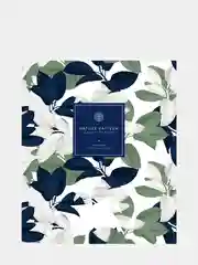 Темно-синий тетрадь 48 листов, "Nature pattern", клетка, матовая ламинация