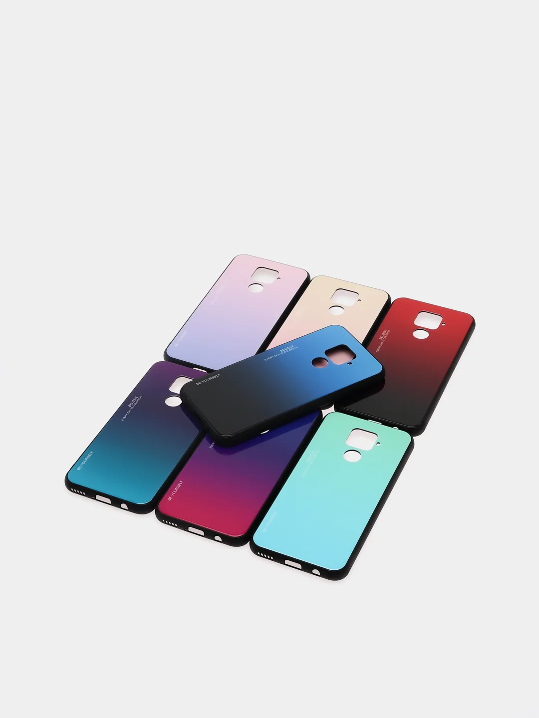 Багровый чехол противоударный, двухкомпонентный, на Huawei Mate 30 lite и Nova 5 I pro