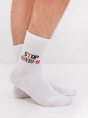 Носки с принтом "Stop Covid-19"