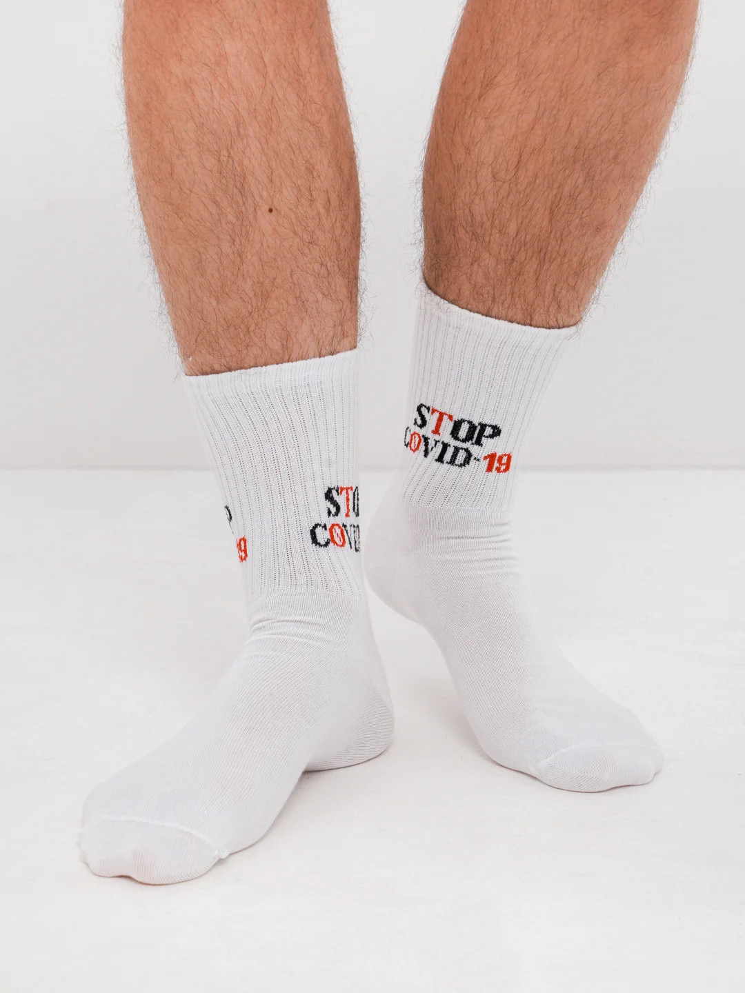 Носки с принтом "Stop Covid-19"