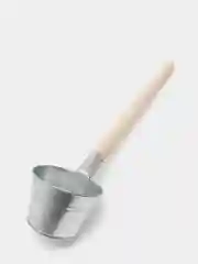 Ковш оцинкованный 0,5 л., / Ковш для бани, деревянная ручка