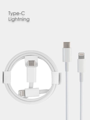 Кабель USB Type-C - Lightning 1м для iPhone, iPad (тайп си лайтнинг айфон, айпад) белый