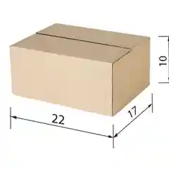 Картонная коробка, Крафт д22*ш17*в10 см
