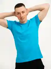 Небесно-голубой футболка мужская