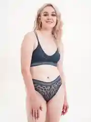 Синий комплект белья