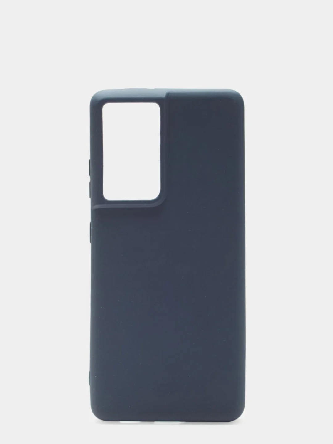 Темно-синий чехол накладка для Samsung Galaxy S21 Ultra силиконовый матовый