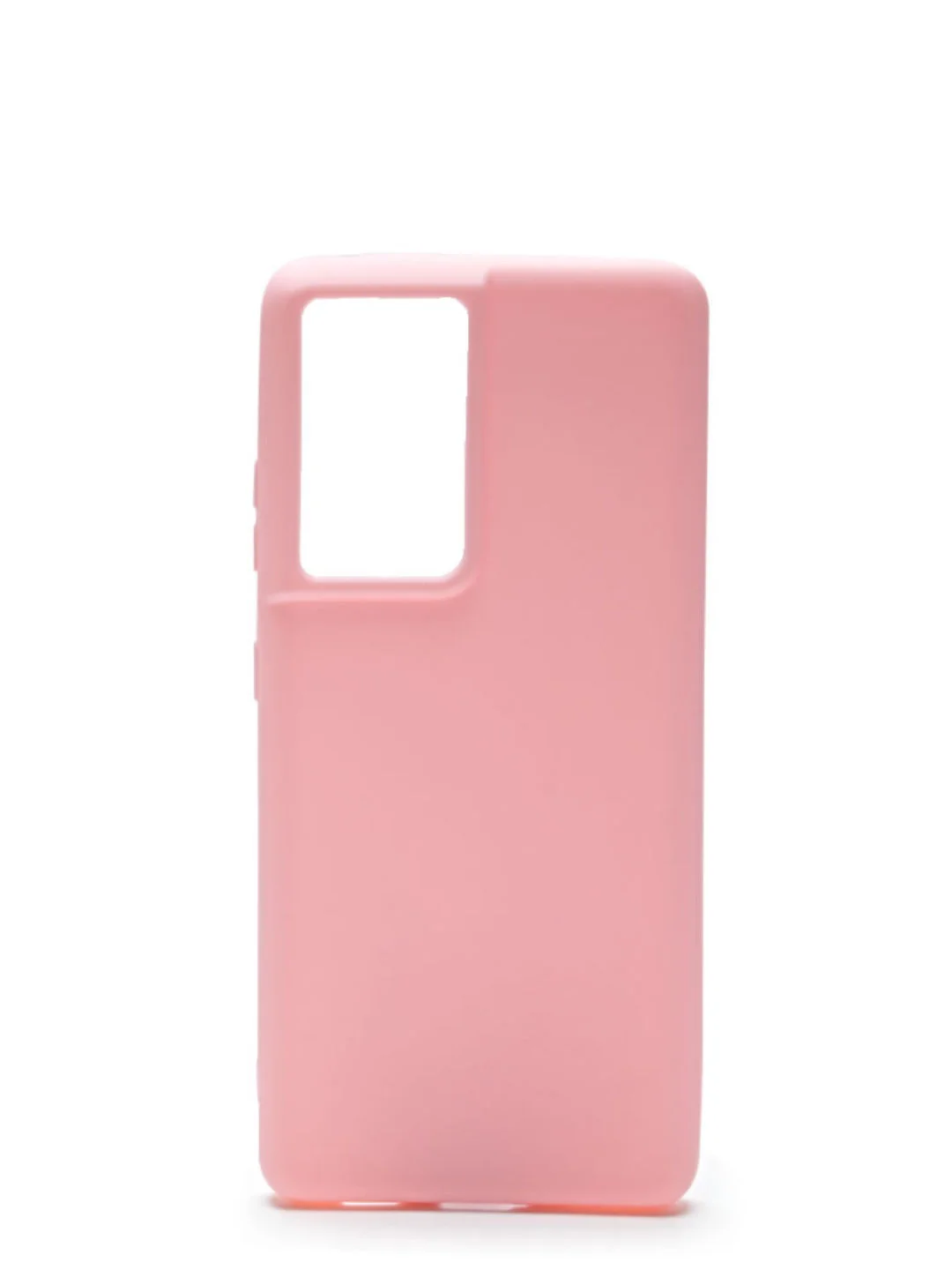 Розовый чехол накладка для Samsung Galaxy S21 Ultra силиконовый матовый