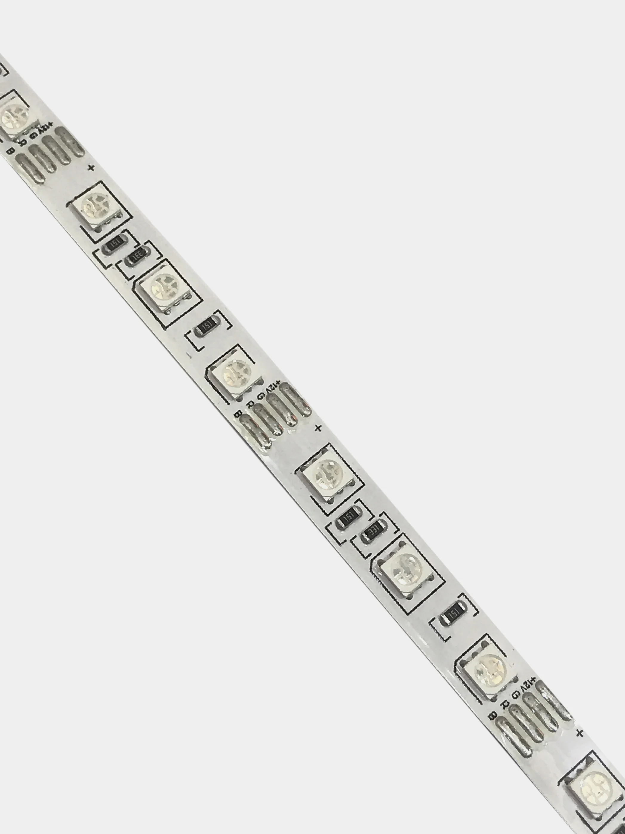 Светодиодная лента 5050, 60св/м, 12V, незащищенная, RGB 828, 14.4W/m, 1 метр