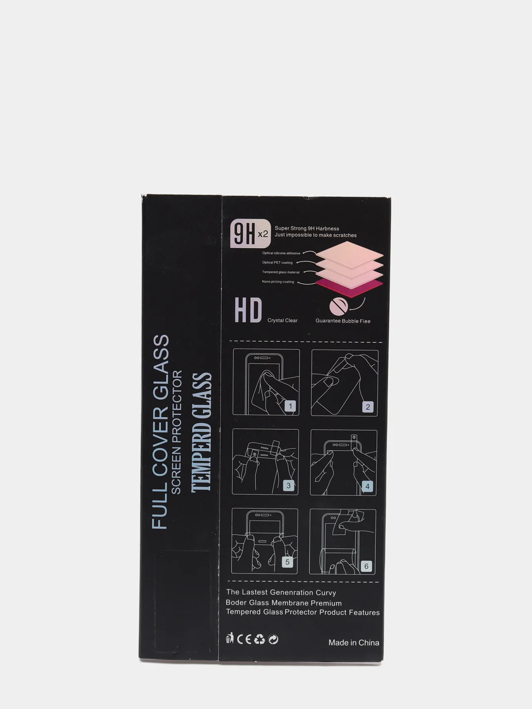 Защитное противоударное стекло 6D iPhone 12 Mini, 12, 12 Pro, 12 Pro Max