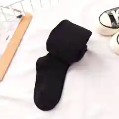 Черный детские хлопковые колготки для девочек