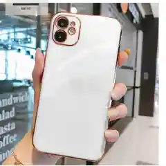 Белый дизайнерский чехол для айфон NANARUSI с квадратной рамкой Apple IPhone