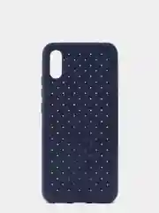 Темно-синий чехол Xiaomi Redmi 9A, Сяоми Редми 9А плетеный силиконовый
