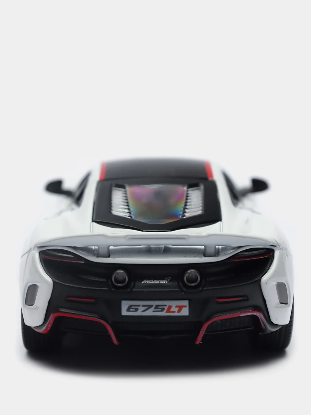 Белый mclaren 675LT with printing KINSMART KT5392DF