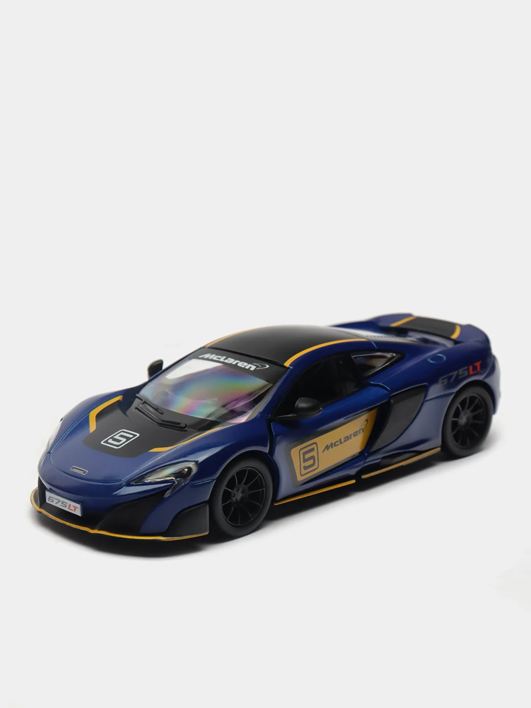 Белый mclaren 675LT with printing KINSMART KT5392DF