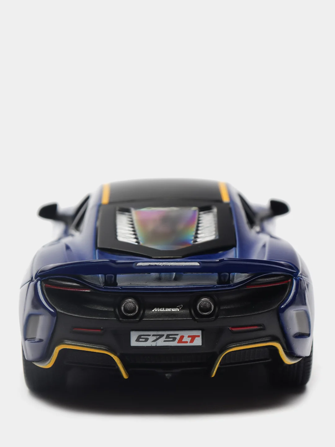 Белый mclaren 675LT with printing KINSMART KT5392DF